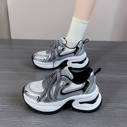 Women's Dad Spring Retro Fried Street Increased Sneakers