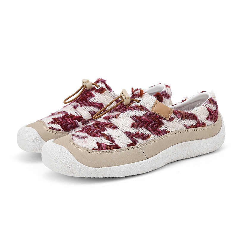 Women's Small Sheep Hooves Flat Warm Brush Outdoor Men's Shoes