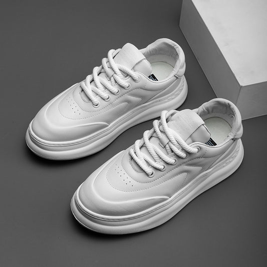 Men's Autumn Lightweight Platform White Sports Casual Shoes