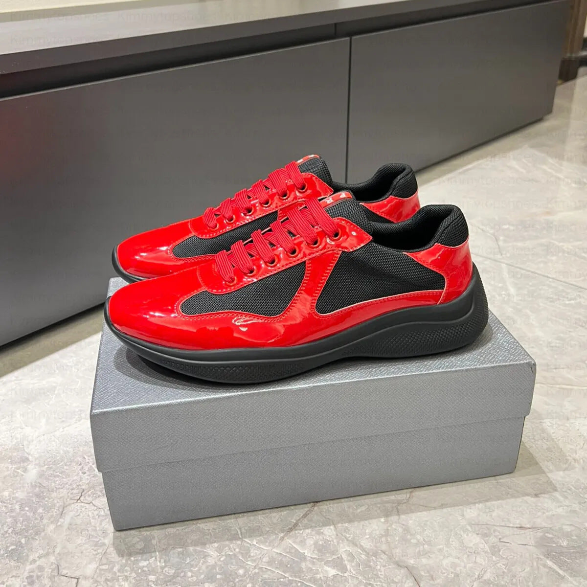 Men's Cowhide Stitching Mesh Breathable Lovers Versatile Men's Sports Shoes