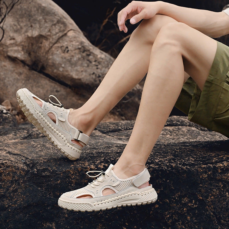 Men's Beach Summer Breathable Mesh Surface Soft Sandals