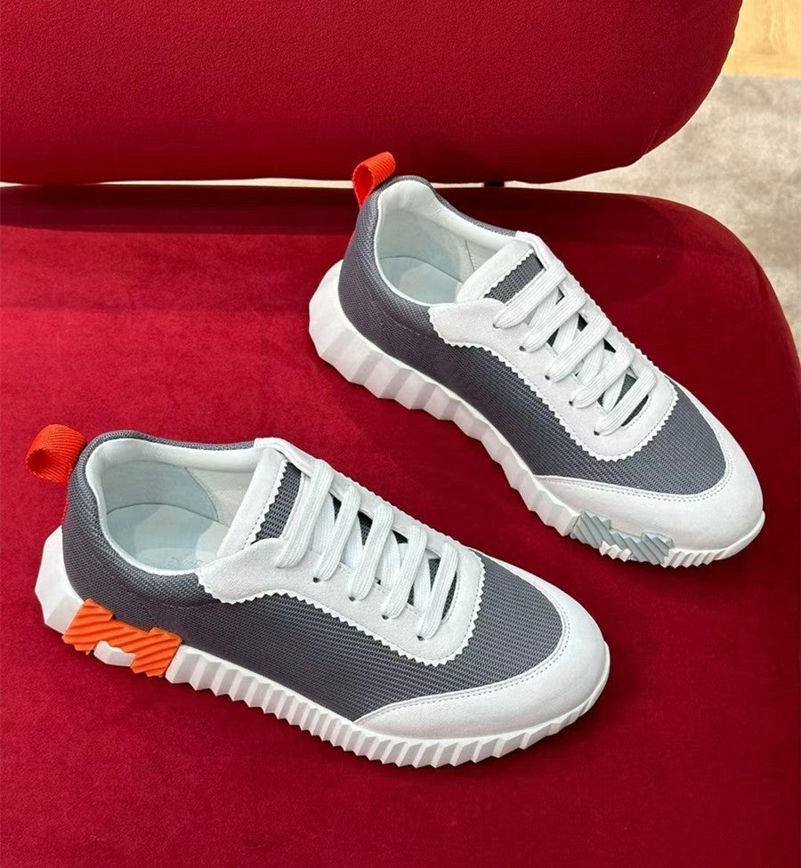 Low-cut Sports Frosted Stitching Mesh British Youth Casual Shoes
