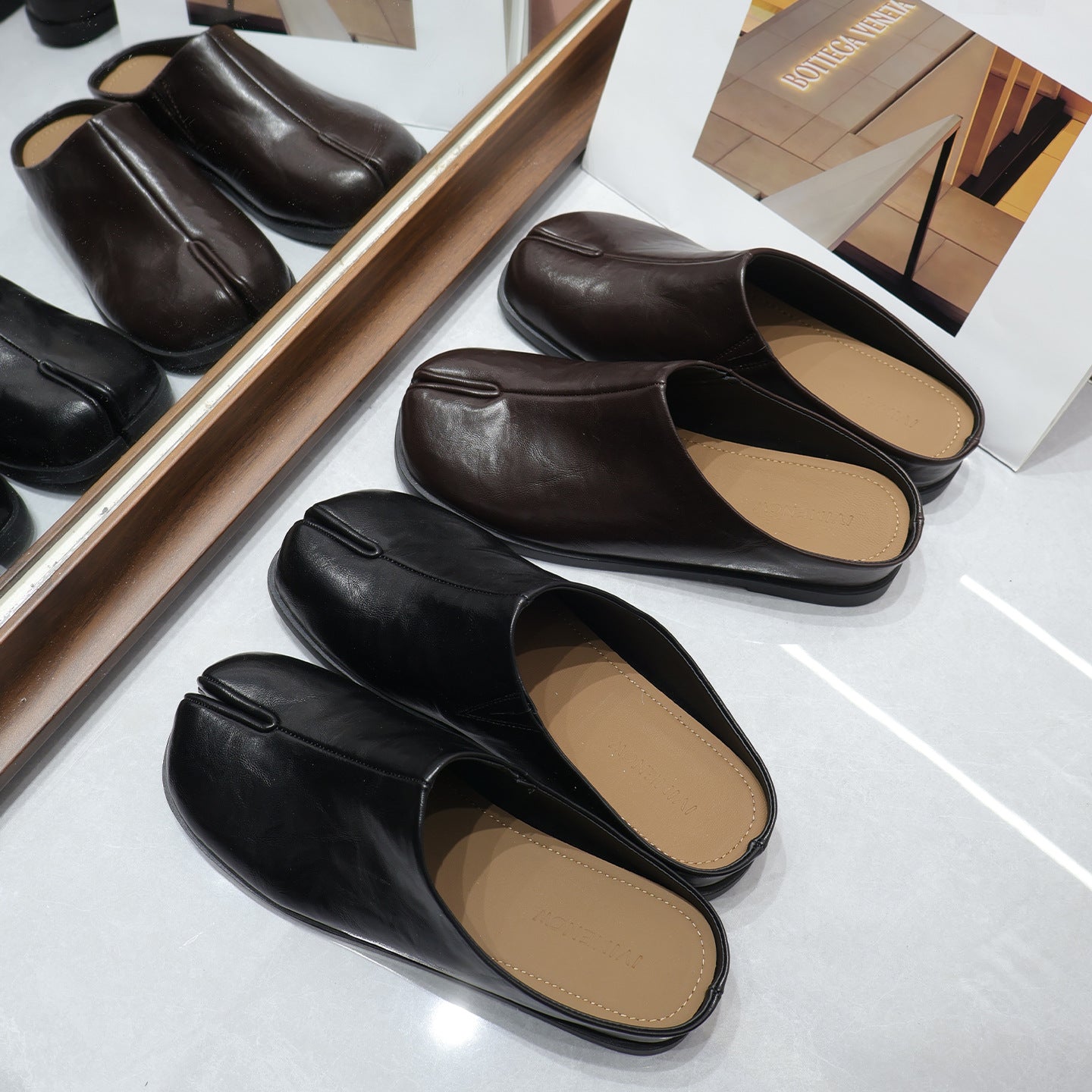Women's Flat Chunky Low Fashion Split Toe Loafers