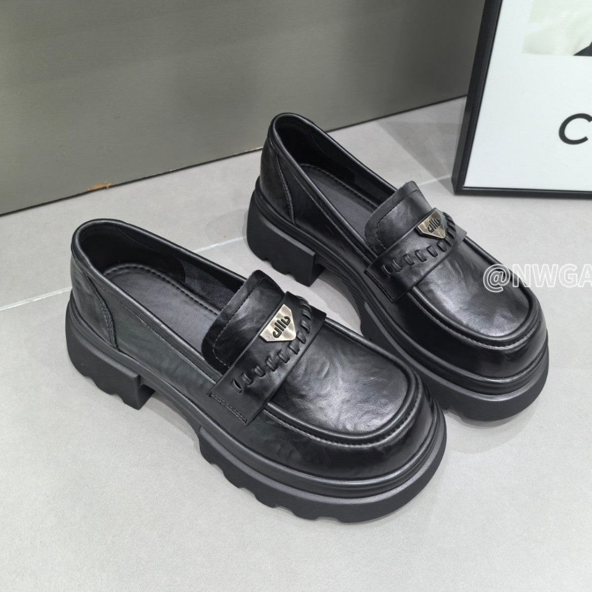 Women's Height Pu Sole Spring Simple Comfortable Slip-on Loafers