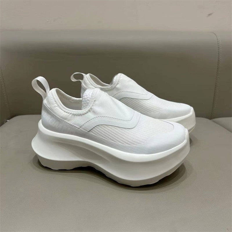Platform Dad Spring Breathable Versatile White Women's Sports Shoes