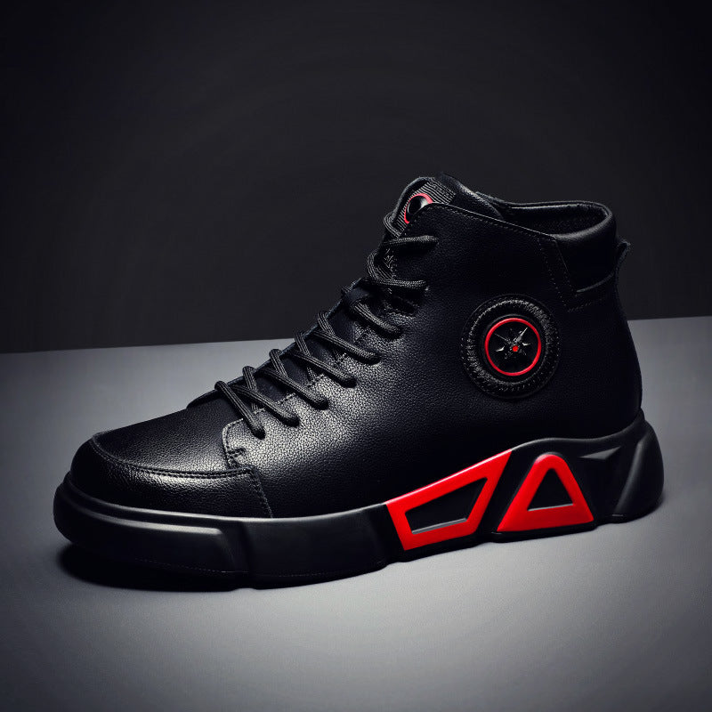 Men's Spring Genuine Korean Style Leisure Dad Fashion Leather Shoes