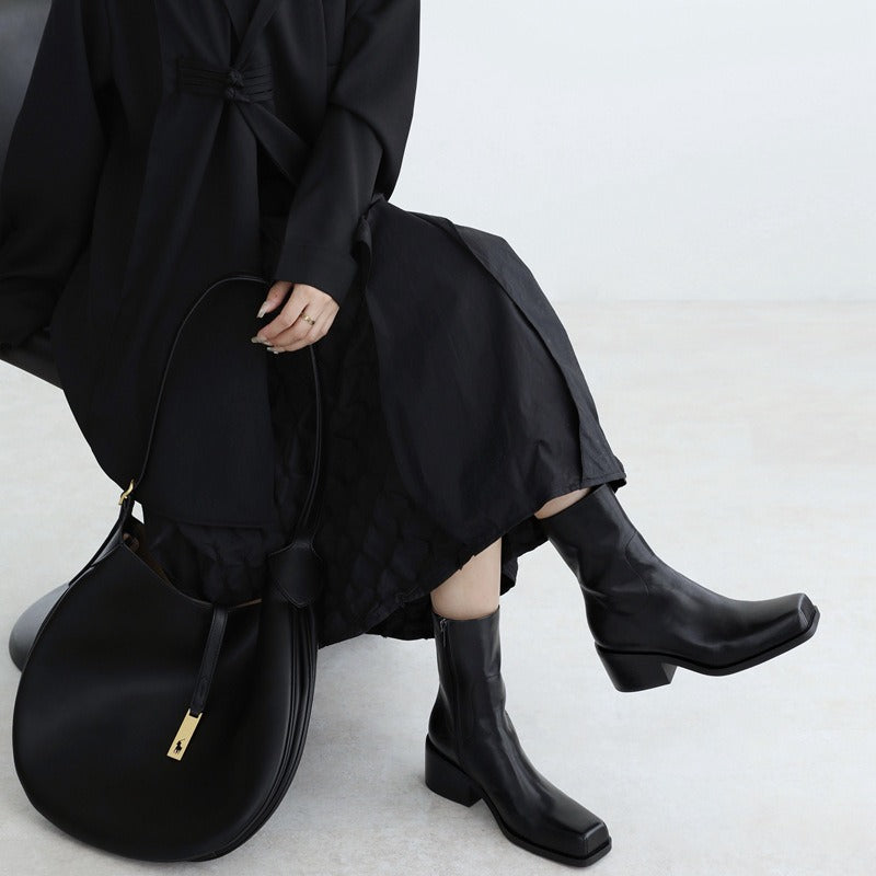 Women's Street Ankle For Kim Middle Chunky Boots