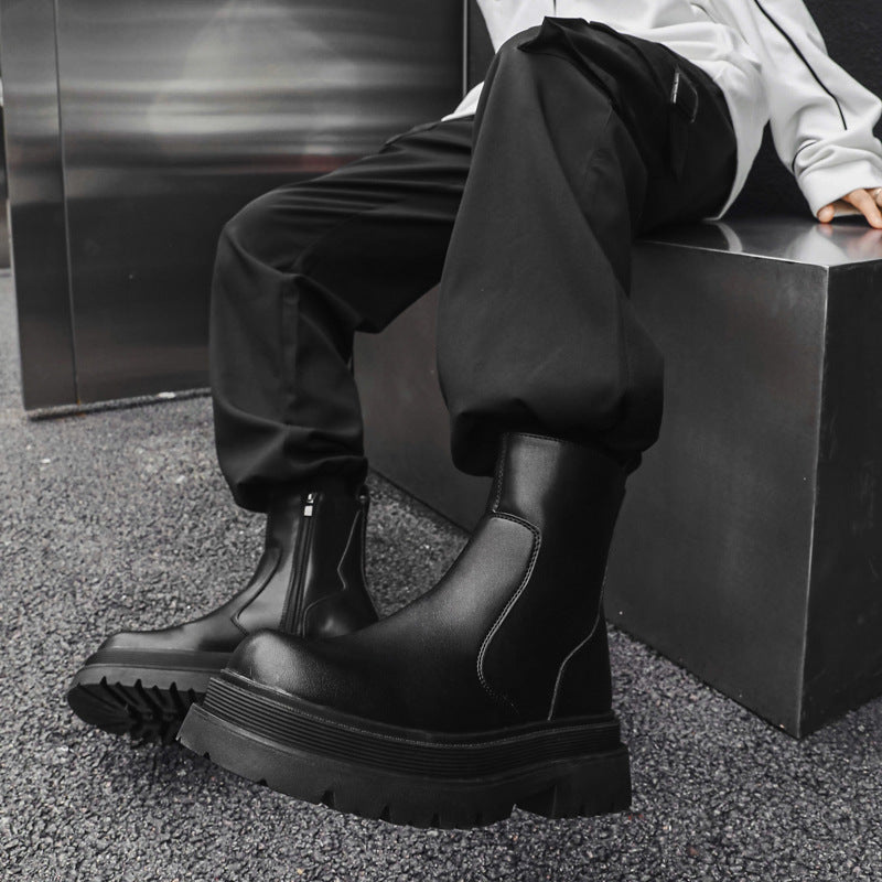 Design Sense Black British Style Trendy Boots
