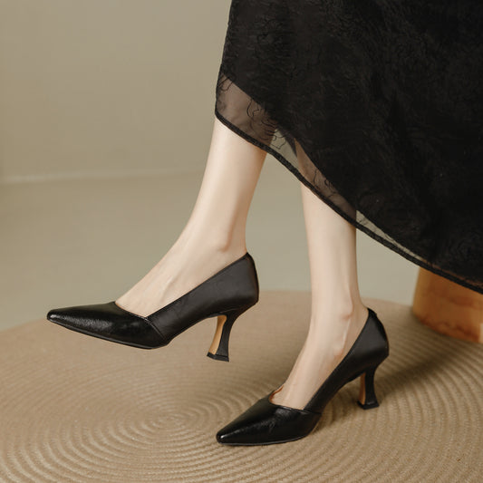 High Temperamental Minority Stiletto Soft Commute Pumps Not Tired Heels