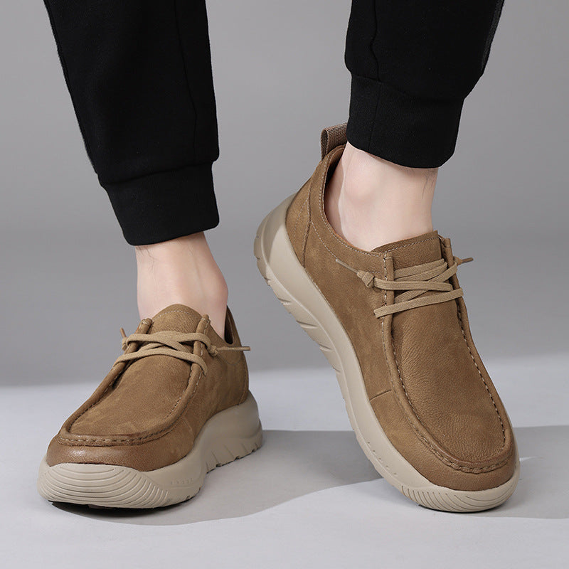 Men's Spring Fashionable Genuine Outdoor Clothes Platform Men's Shoes