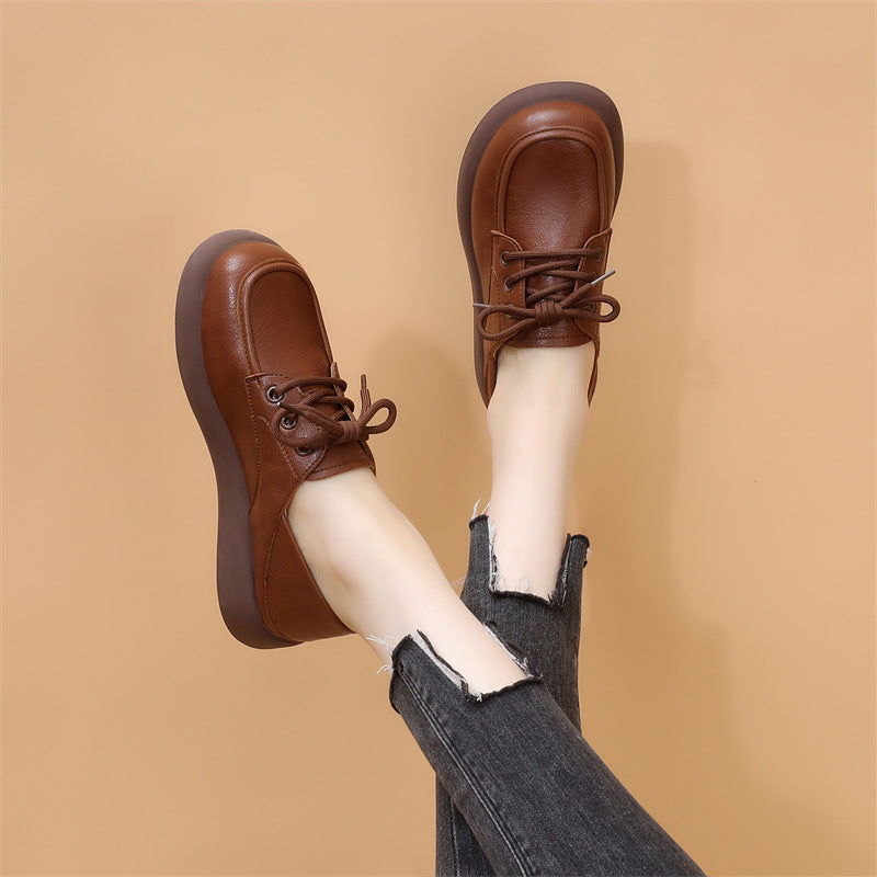 Women's Soft Spring British Style Two-way Bottom Women's Fashion Shoes