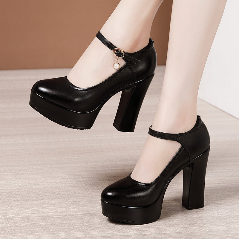 Women's Catwalk Show Chunky Soft Platform Round Women's Fashion Shoes