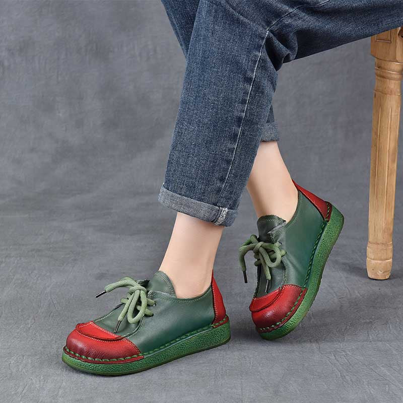 Women's Leisure Top Layer Vintage Soft Bottom With Women's Casual Shoes