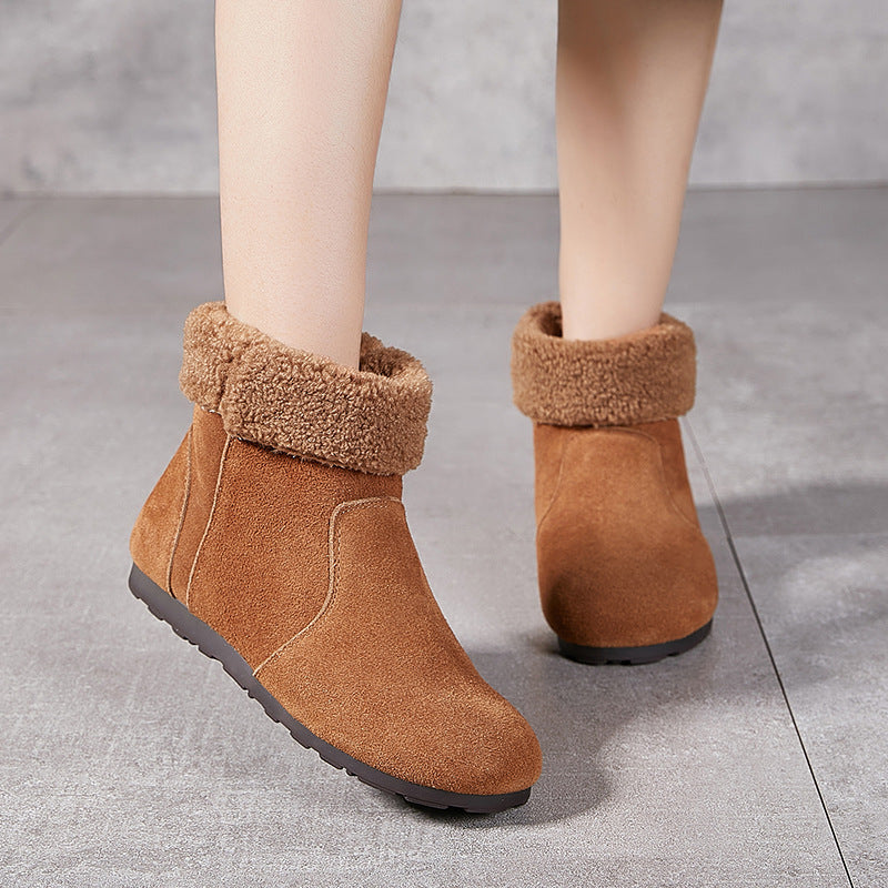 Women's Ugly Cute Lapel Two-way Matte Vintage Boots