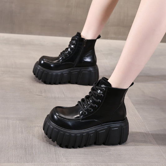 Women's Thick Bottom Hight Increasing Martin Autumn Boots