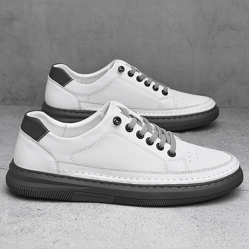 Glamorous Men's White Flat Fashionable Green Casual Shoes