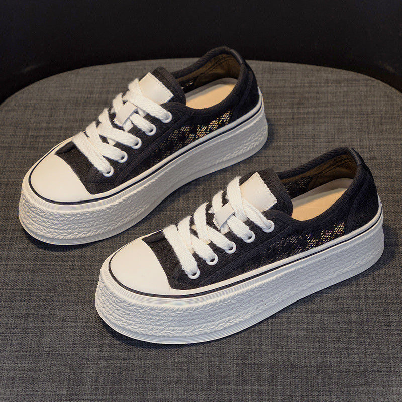 Women's Mesh Surface White Summer Thin Versatile Women's Casual Shoes