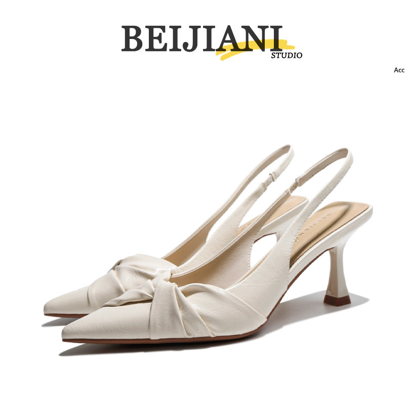 Women's Chinese Style Twisted Pointed Toe Stiletto Women's Fashion Shoes