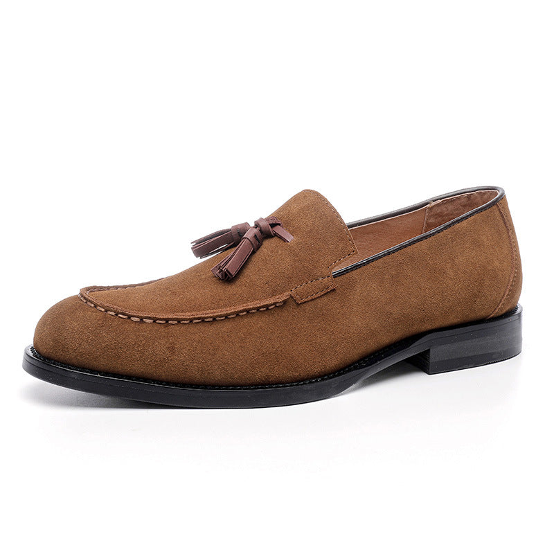 Men's Autumn Suede British Retro Tassel Slip-on Leather Shoes
