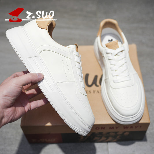 Men's Walking White Lightweight Board Boys Platform Casual Shoes
