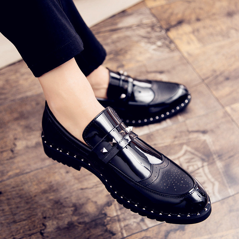 Men's Winter British Trend Pointed Club Hairdresser Casual Shoes