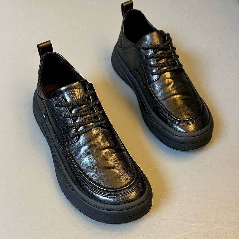 Men's Trendy British Style Plus Veet Soft Men's Casual Leather Shoes