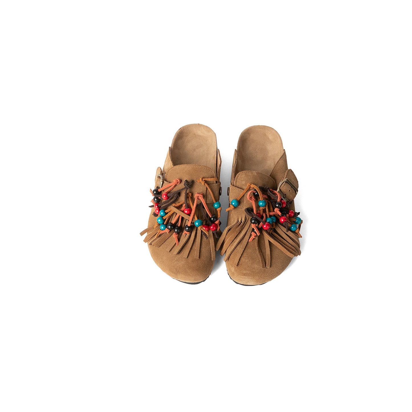 Women's Beaded Tassel Half Summer Soft Bottom Thick Flat Slippers