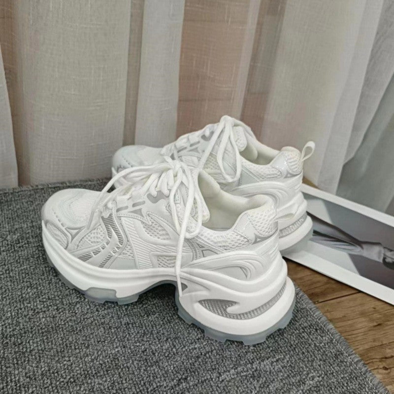 Women's Sier Platform Dad Spring Retro Fried Street Increased Lightweight Women's Sports Shoes