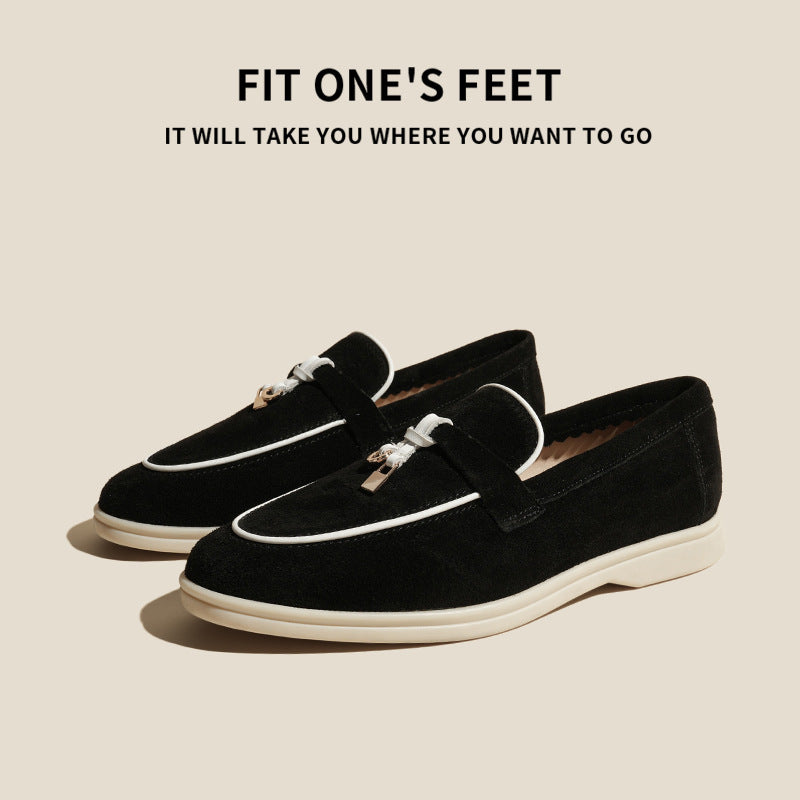 Women's Bottom England Style Comfortable Slip-on With Loafers