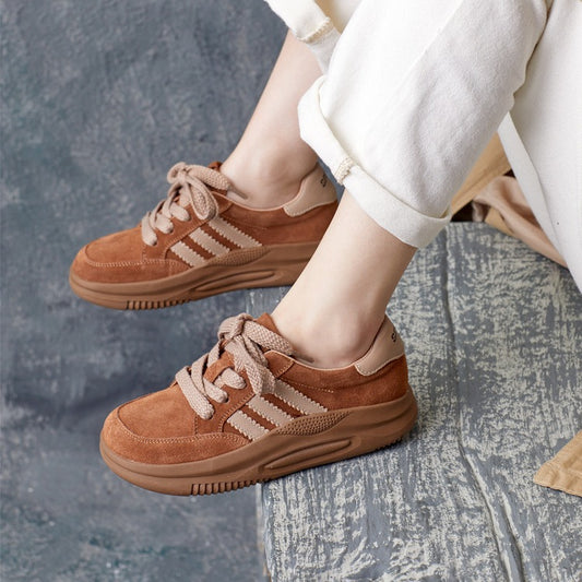 Women's Genuine Soft Platform Thin Bread Bottom Women's Casual Shoes