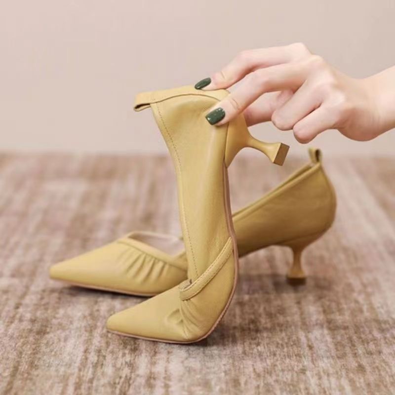 Women's Soft Mid Summer Spring Pointed High Women's Shoes