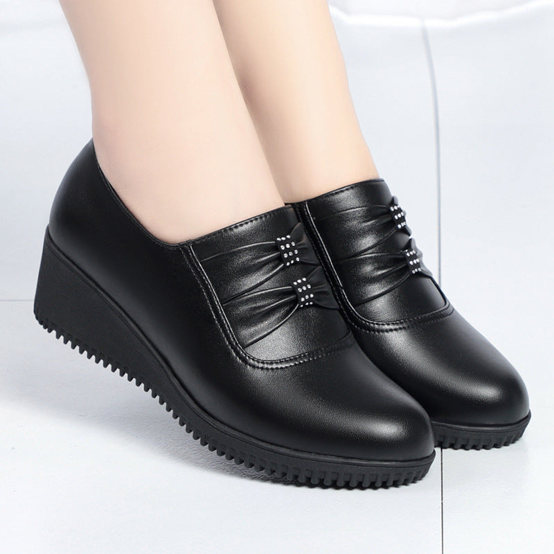 Women's Mom Really Soft Comfortable Bottom Mid Elderly Wedge Plus Women's Casual Shoes