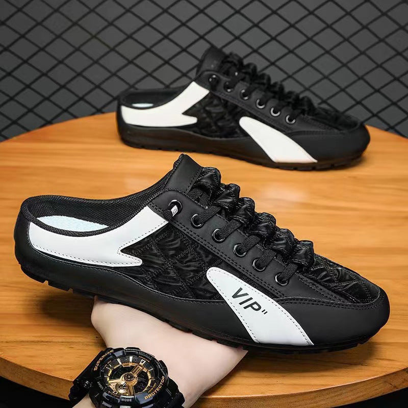 Men's Half Support Breathable One Pedal Korean Casual Shoes