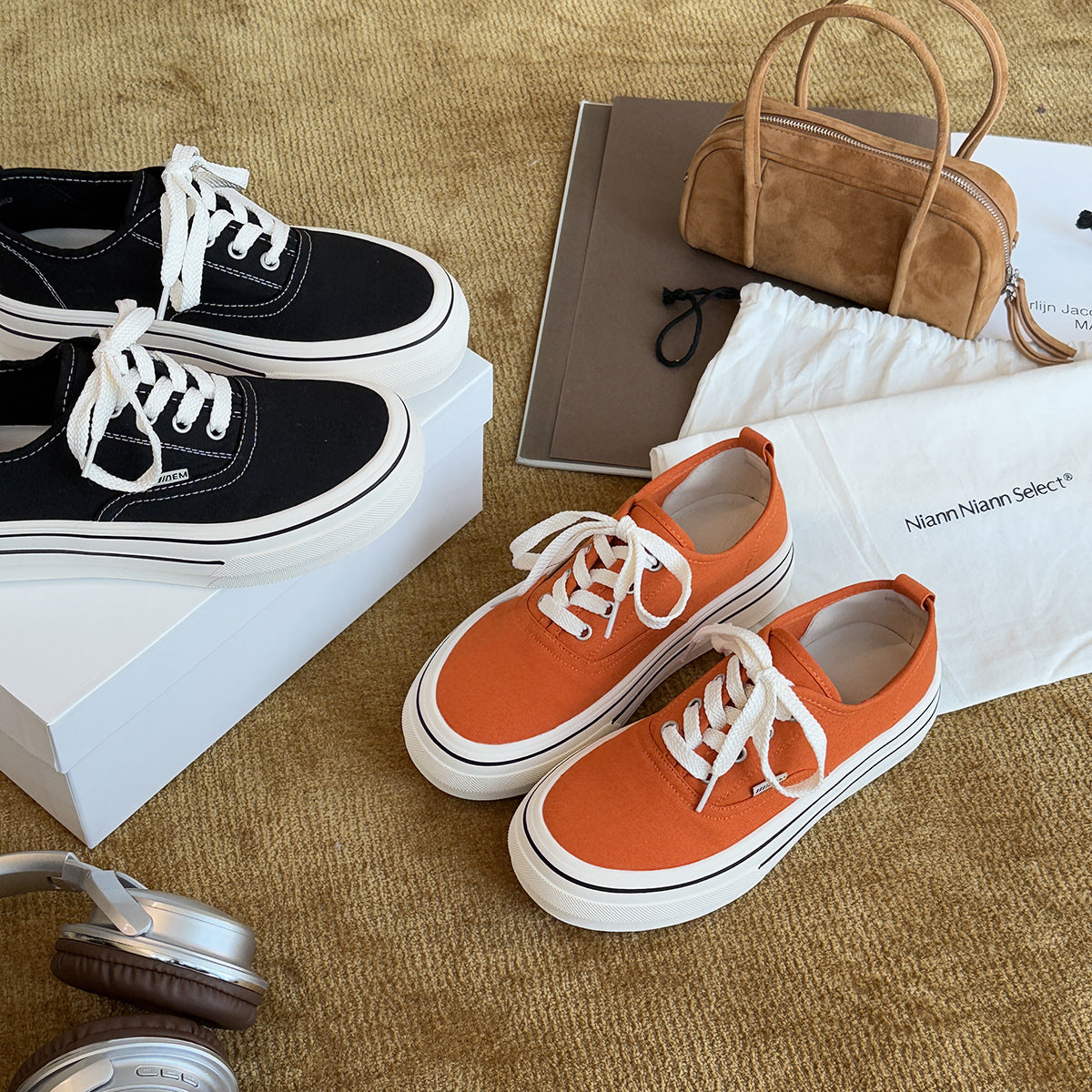 Comfortable Women's Thick-soled Elastic Slip-on Spring Women's Casual Shoes