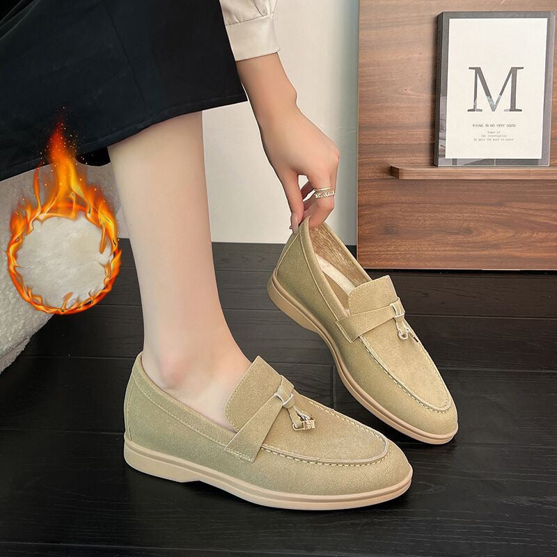 Women's Mom Vintage Tassel Lock British Thick Casual Shoes