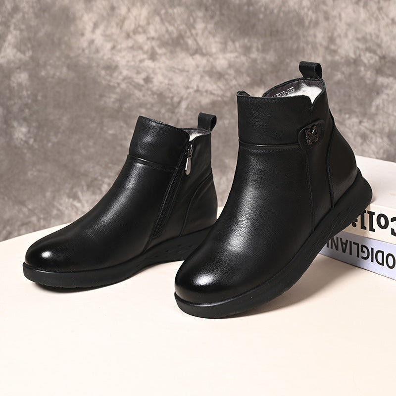 Cotton Short Winter Warm Tire Fleece-lined Snow Boots