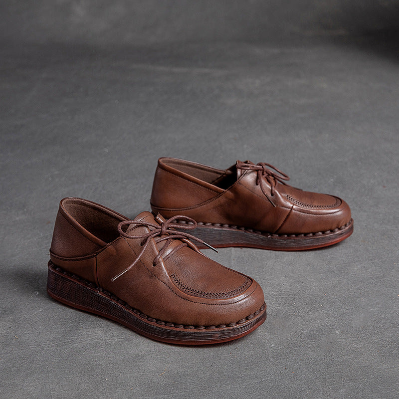 Women's Front Flat Wedge Round Head Leisure Casual Shoes