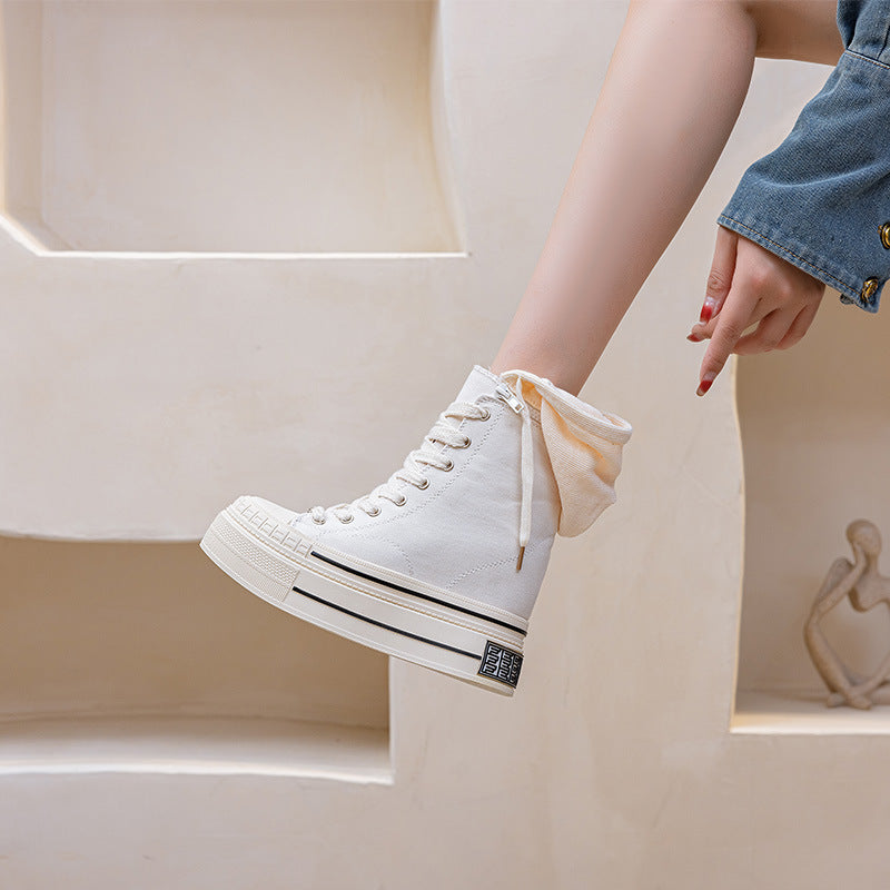Women's Platform Two-way Hooded Pumps Fashion Women's Canvas Shoes