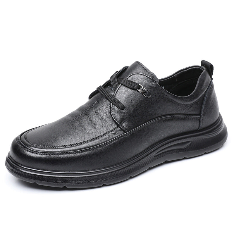 Men's Spring Deposit Round Toe Formal Wear Office Men's Casual Leather Shoes