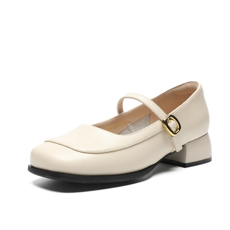 Women's Square Toe Mary Jane French Gentle Pumps Women's Fashion Shoes