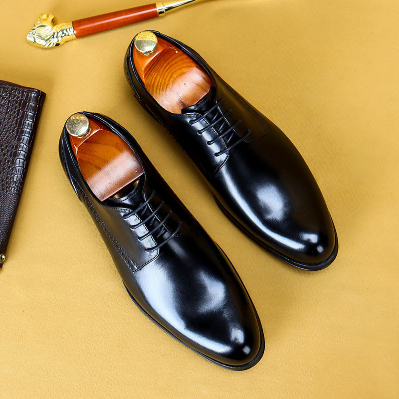 Men's Business In The Event First Layer Cowhide Leather Shoes