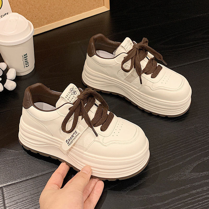 Women's Raise The Bottom White Spring Versatile Sneakers
