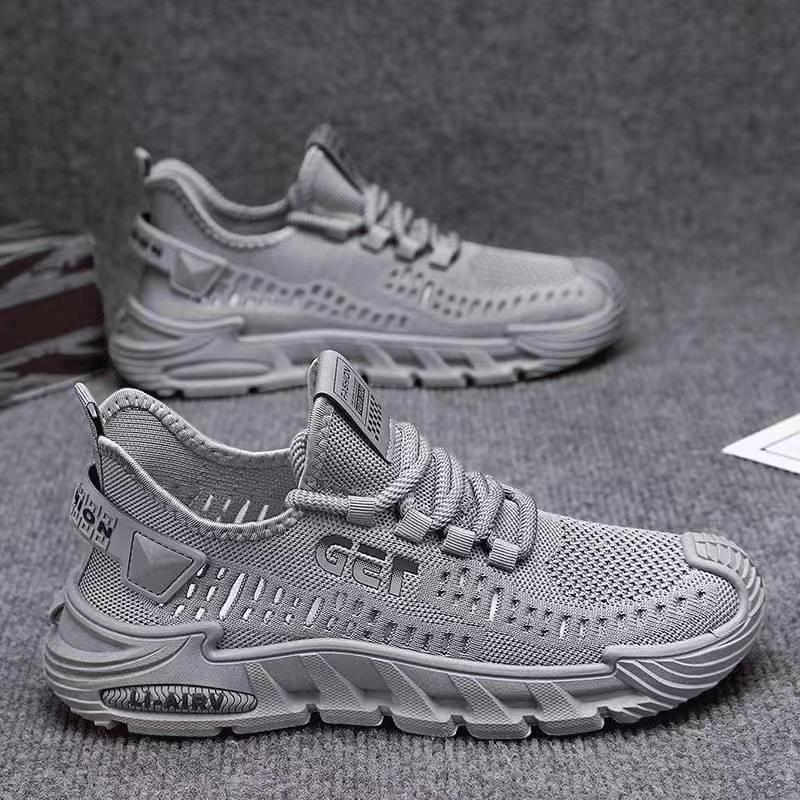 Men's Size Fashion Versatile Fly Woven Mesh Sneakers