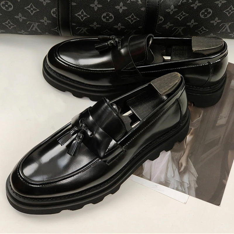 Men's Thick-soled British Genuine Business Height Increasing Leather Shoes