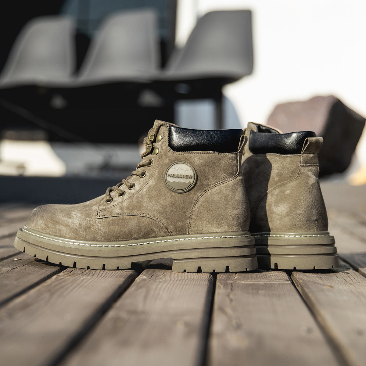 Men's American Retro Martin Fleece-lined Warm High Boots