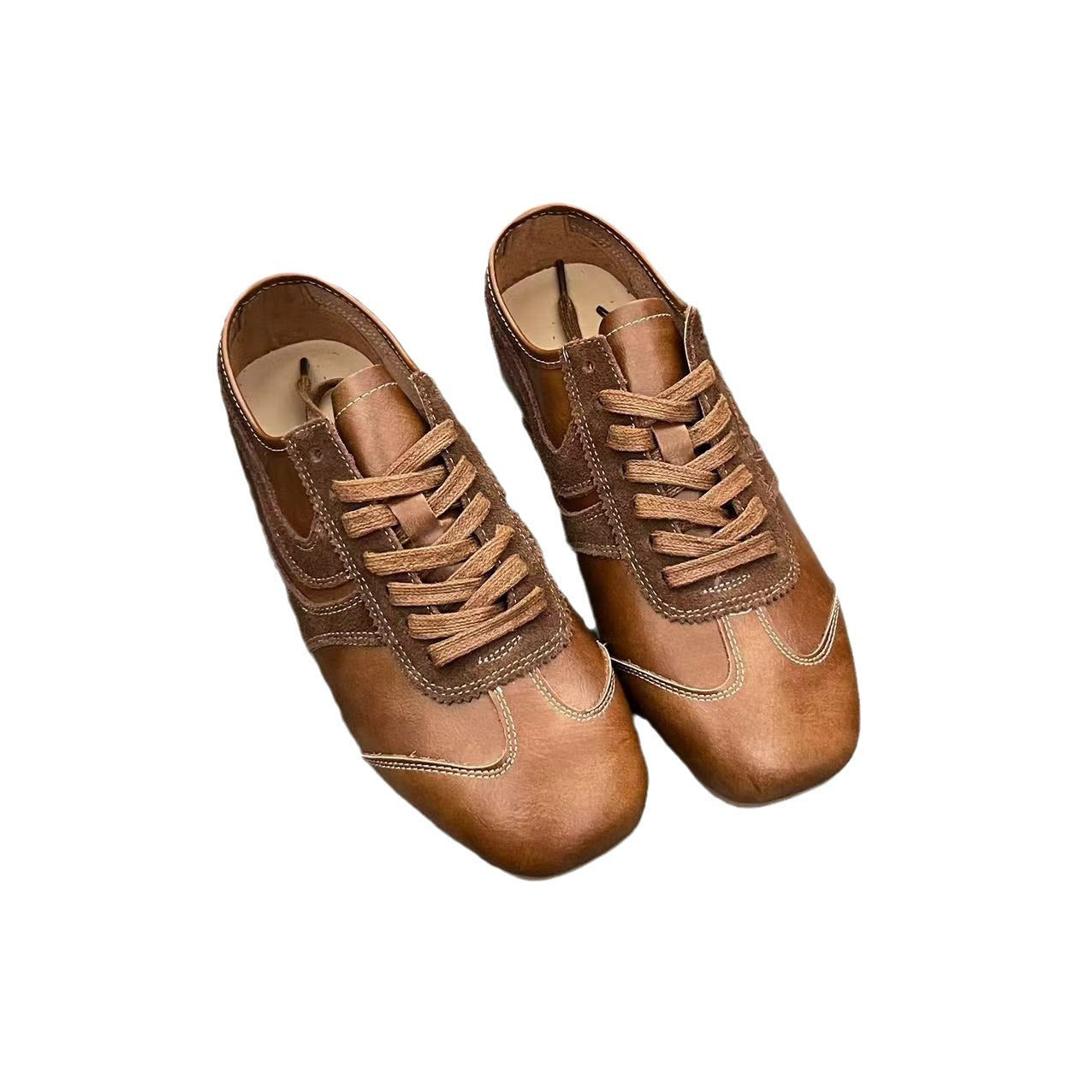 Women's Spring Retro Flat Bottom Square Toe Women's Casual Shoes
