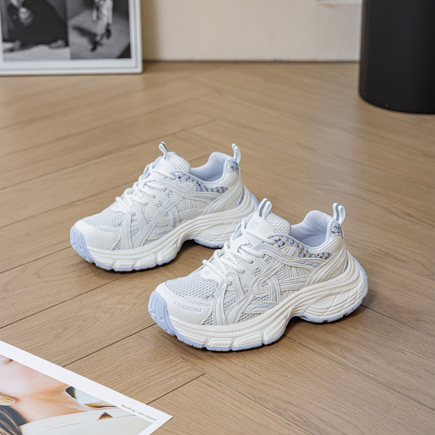 Women's Dad Spring Thick Bottom Jogging Pumps Plus Women's Sports Shoes