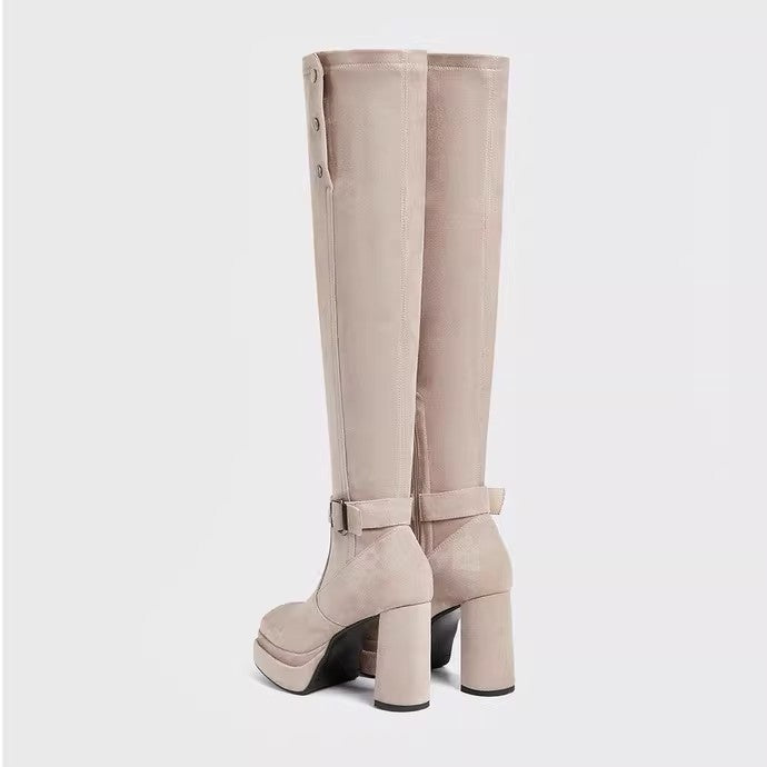 Women's Stretch Korean Drama Female Owner Ancient Early Waterproof Platform Increased Heels