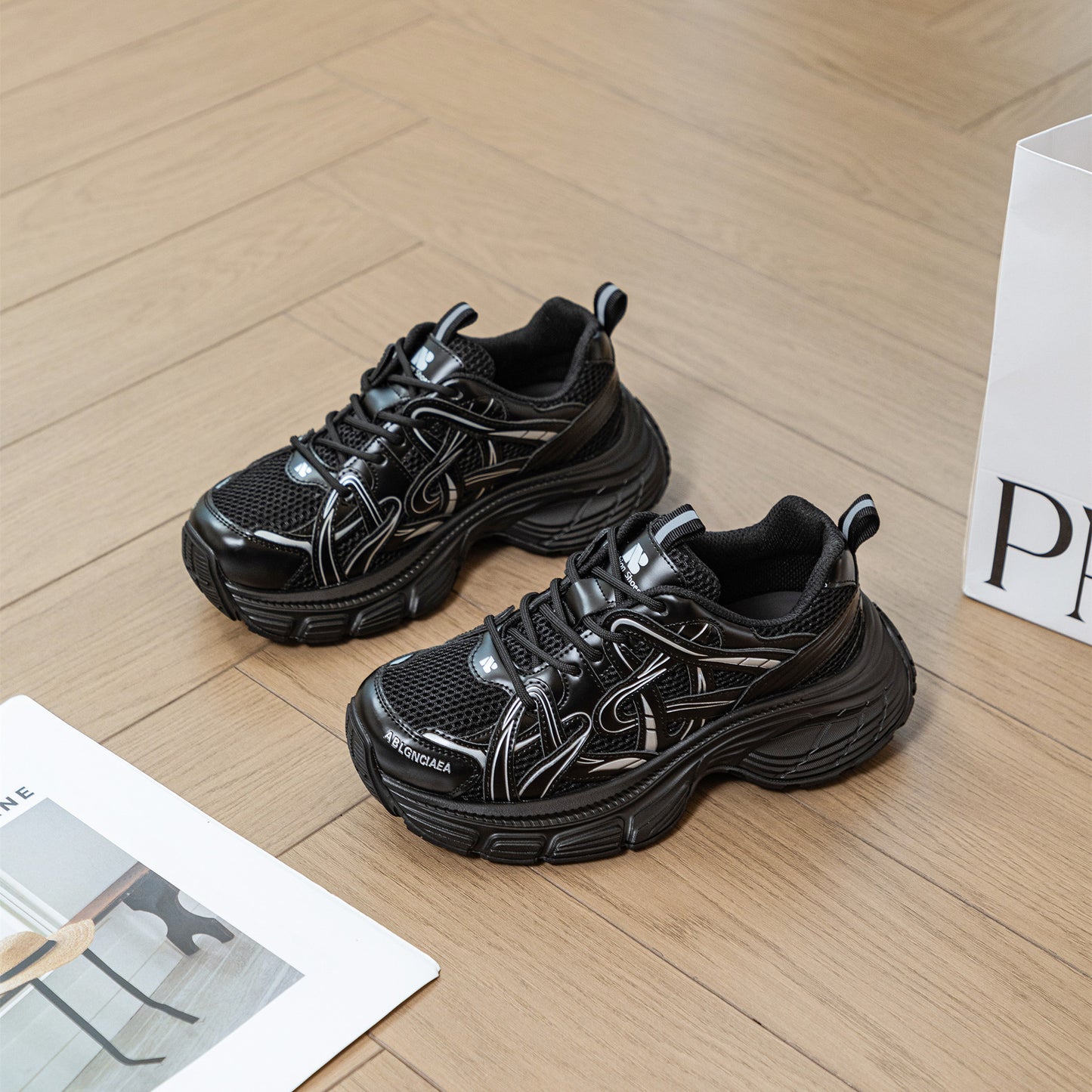 Women's Dad Platform Sports Jogging Pumps Breathable Sneakers