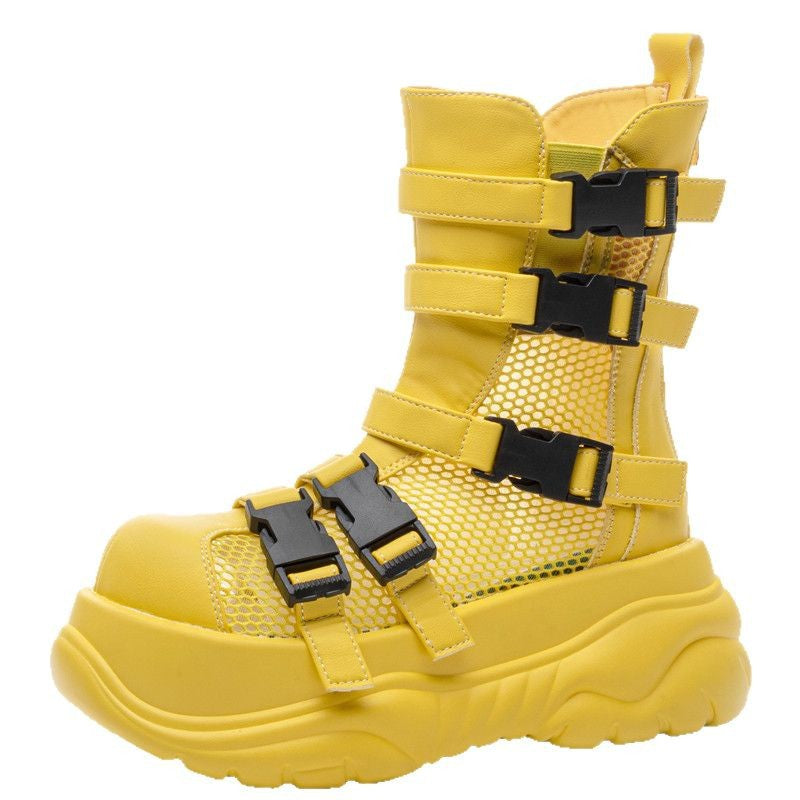 Summer Thick Bottom Hollow Hole Mesh Sandals